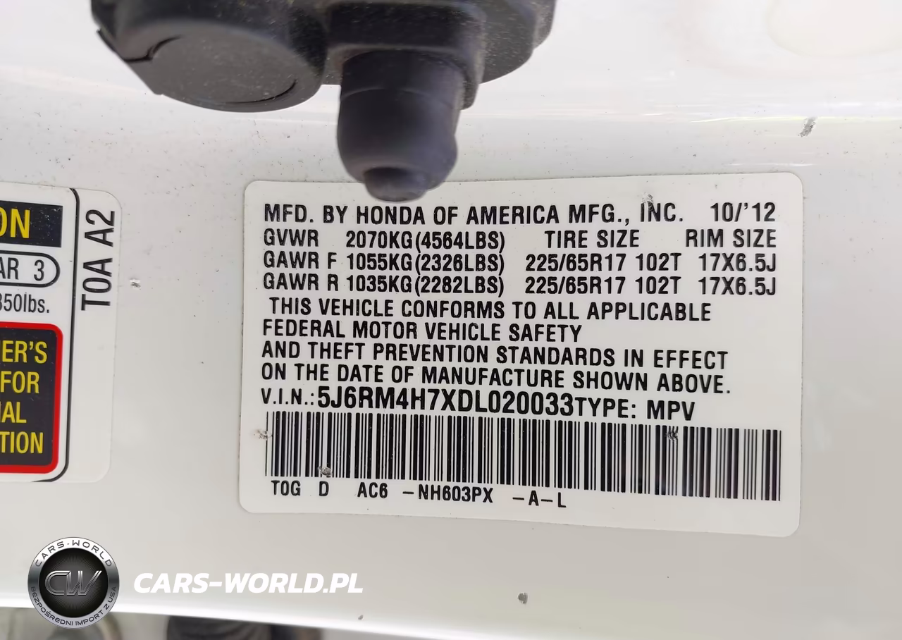 2013 Honda Cr-V Ex-L VIN:5J6RM4H7XDL020033 - 9