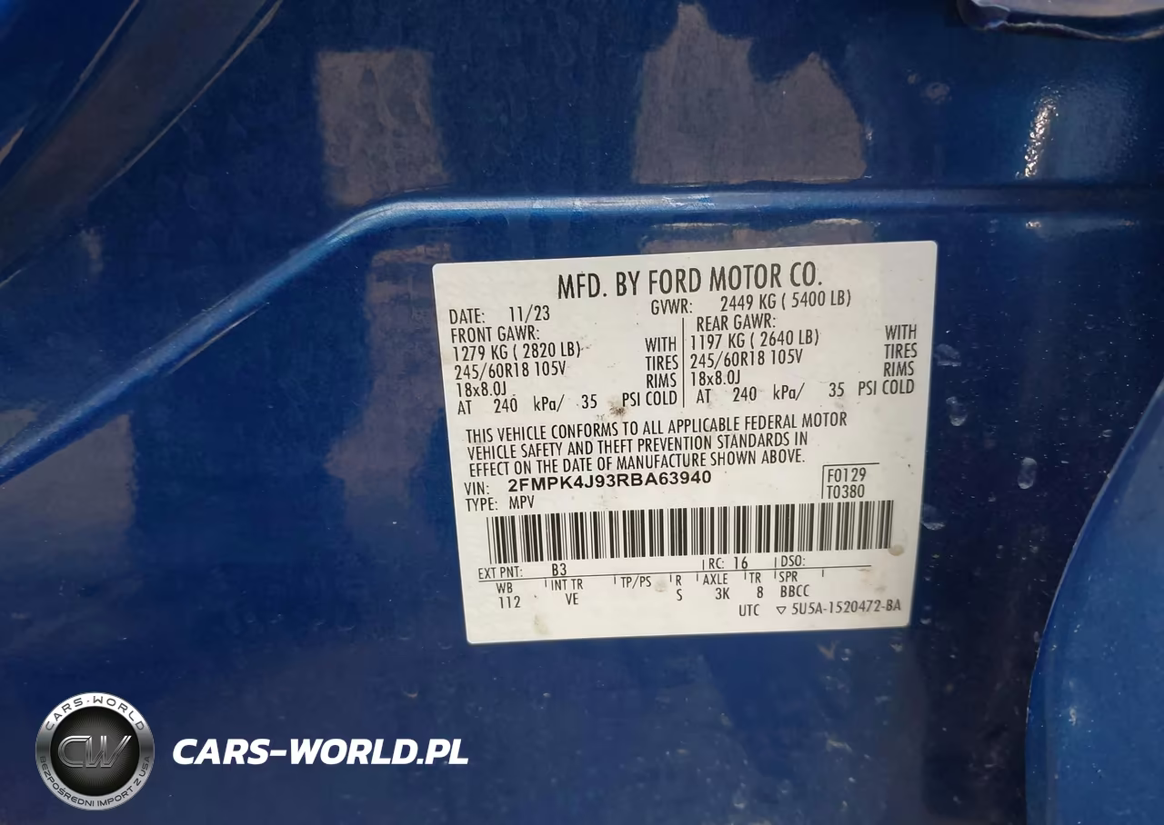 2024 Ford Edge Sel VIN:2FMPK4J93RBA63940 - 9