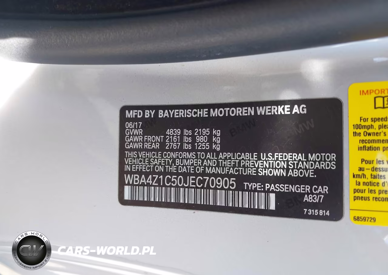 2018 BMW 430I VIN:WBA4Z1C50JEC70905 - 9