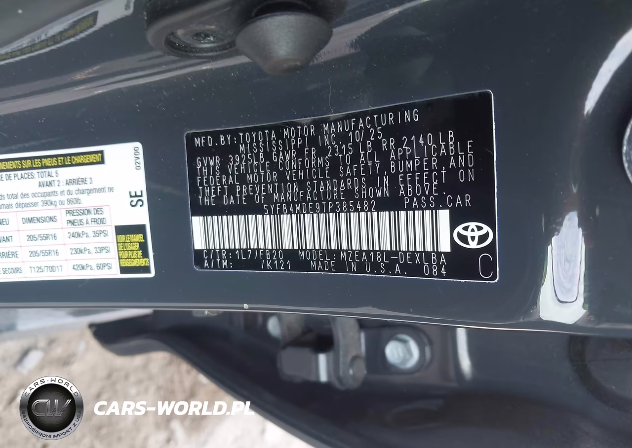 2026 Toyota Corolla Le VIN:5YFB4MDE9TP385482 - 9