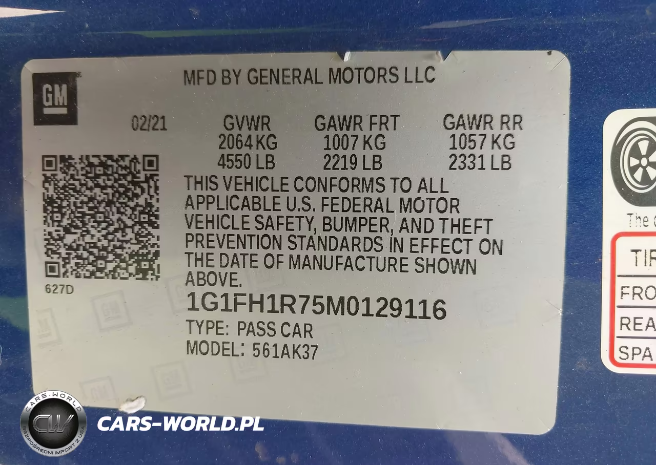 2021 Chevrolet Camaro Rwd 2Ss VIN:1G1FH1R75M0129116 - 9