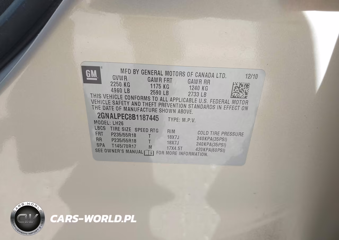 2011 Chevrolet Equinox Lt W-2Lt VIN:2GNALPEC8B1187445 - 9
