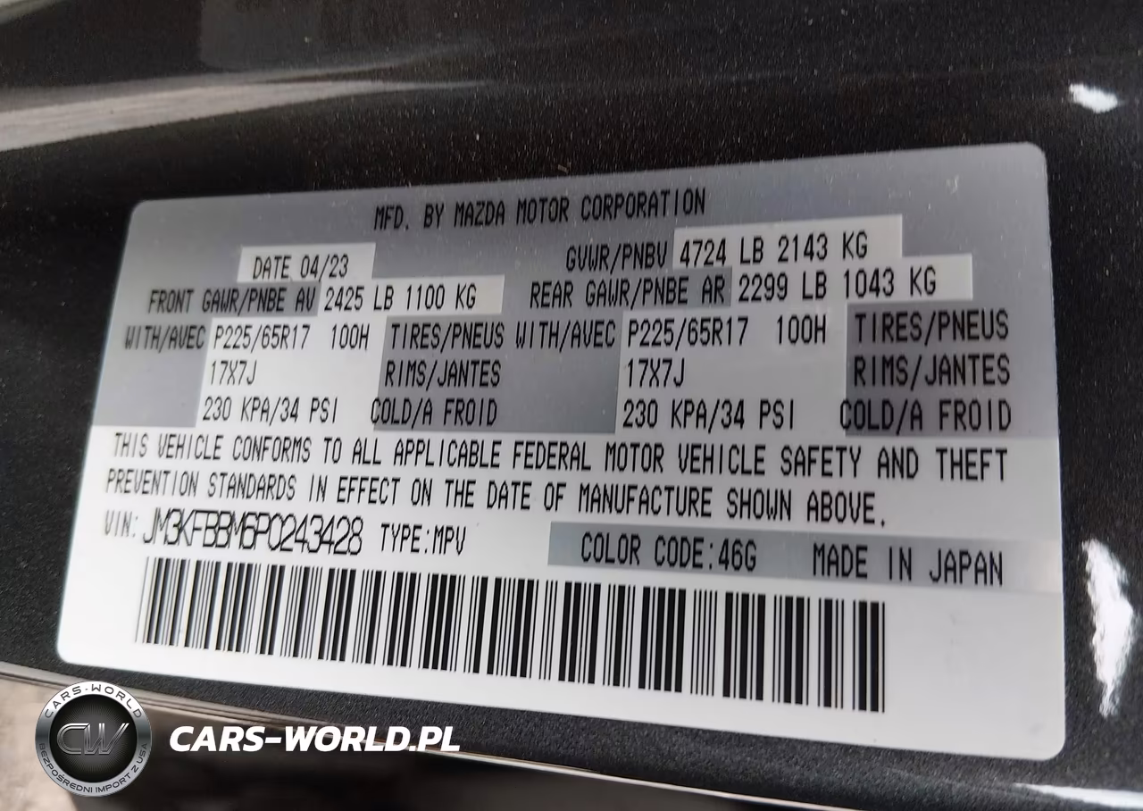 2023 Mazda Cx-5 2.5 S Select VIN:JM3KFBBM6P0243428 - 9
