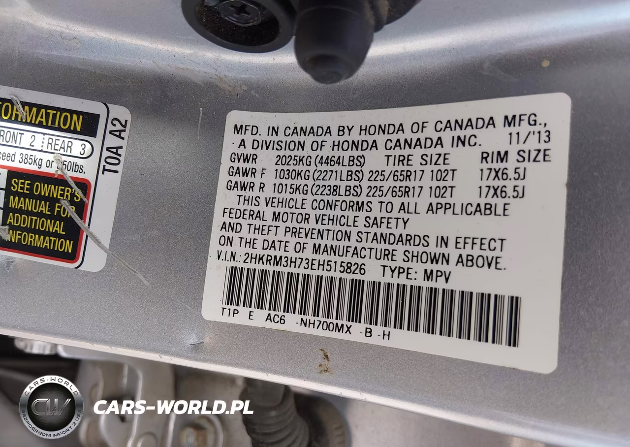 2014 Honda Cr-V Ex-L VIN:2HKRM3H73EH515826 - 9