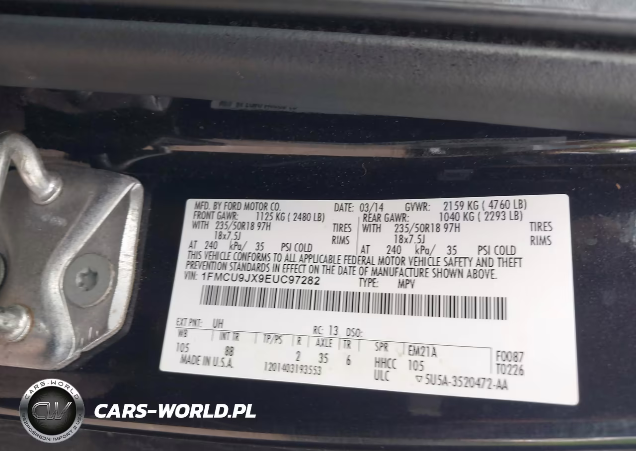 2014 Ford Escape Titanium VIN:1FMCU9JX9EUC97282 - 9