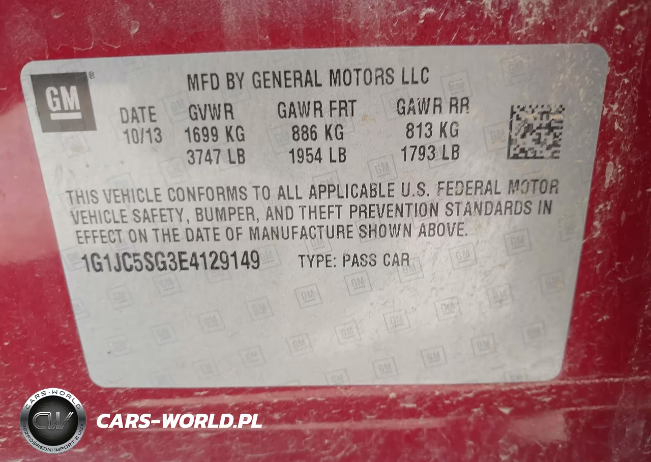 2014 Chevrolet Sonic Lt Auto VIN:1G1JC5SG3E4129149 - 9