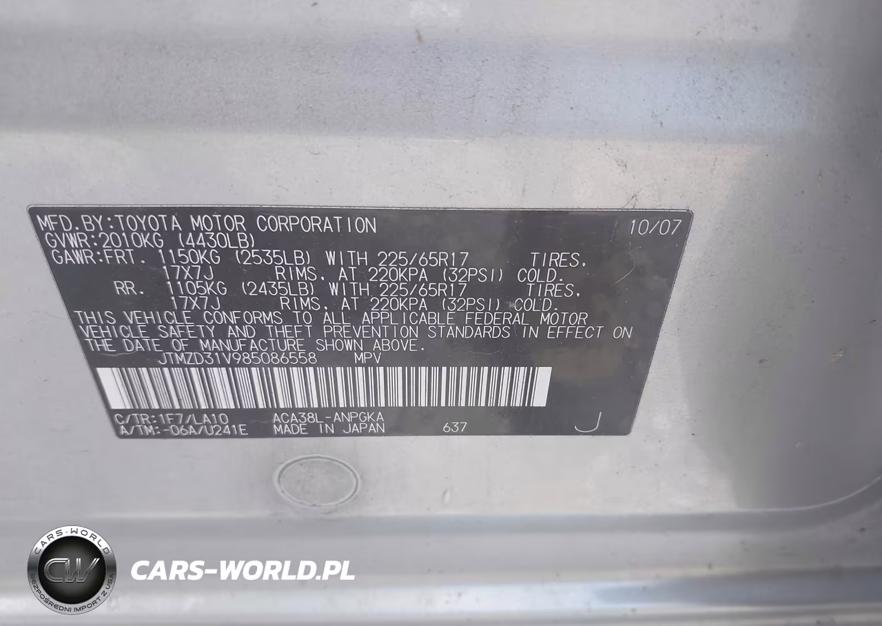 2008 Toyota Rav4 Limited VIN:JTMZD31V985086558 - 9