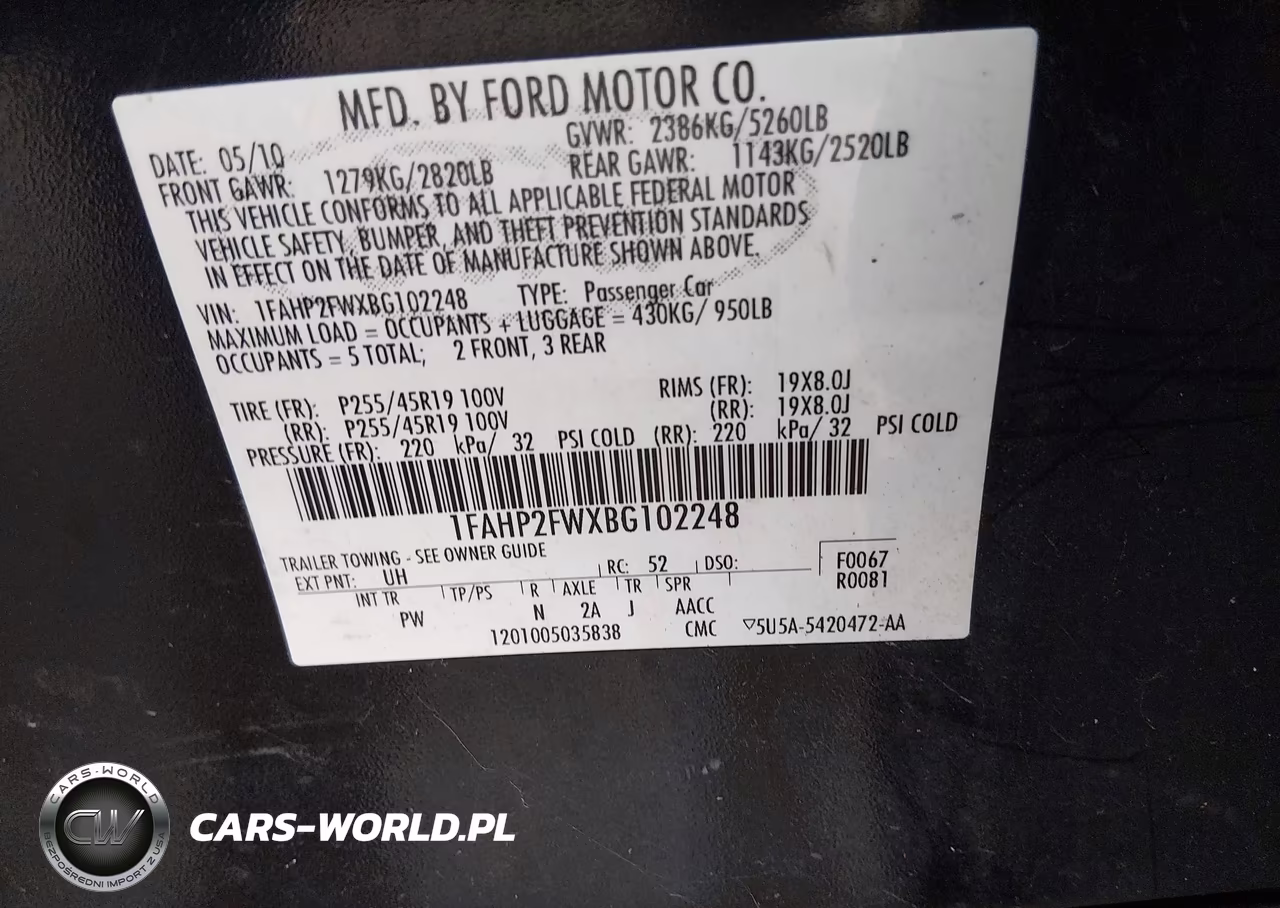 2011 Ford Taurus Limited VIN:1FAHP2FWXBG102248 - 9