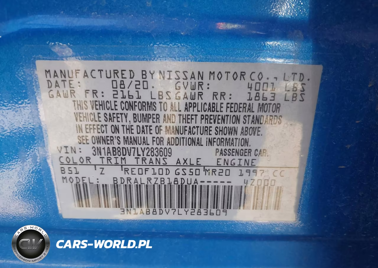 2020 Nissan Sentra Sr Xtronic Cvt VIN:3N1AB8DV7LY283609 - 9