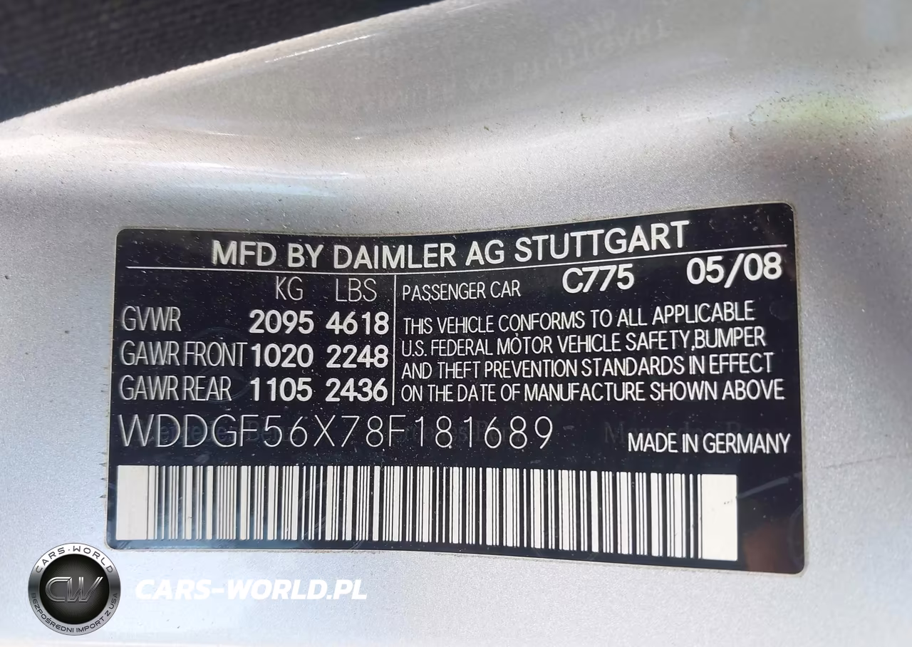 2008 Mercedes-Benz C 350 Sport VIN:WDDGF56X78F181689 - 9