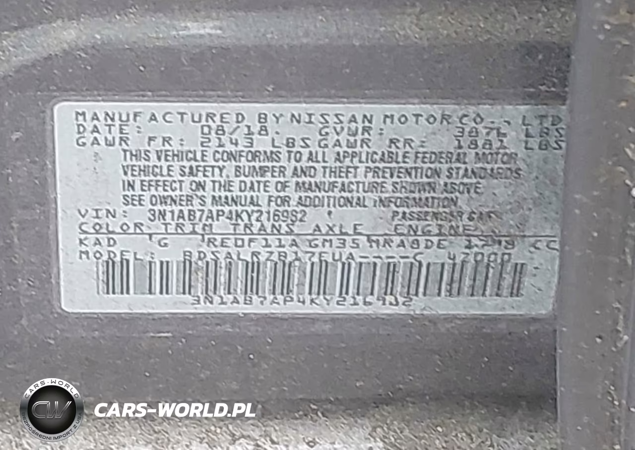 2019 Nissan Sentra Sr VIN:3N1AB7AP4KY216982 - 9