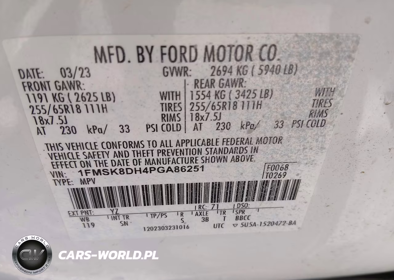2023 Ford Explorer Xlt VIN:1FMSK8DH4PGA86251 - 9