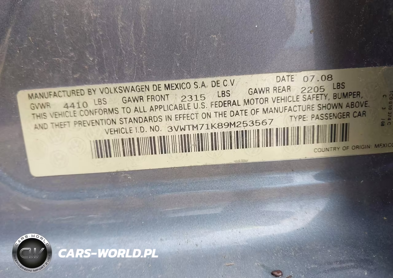 2009 Volkswagen Jetta 2.5L Se VIN:3VWTM71K89M253567 - 9