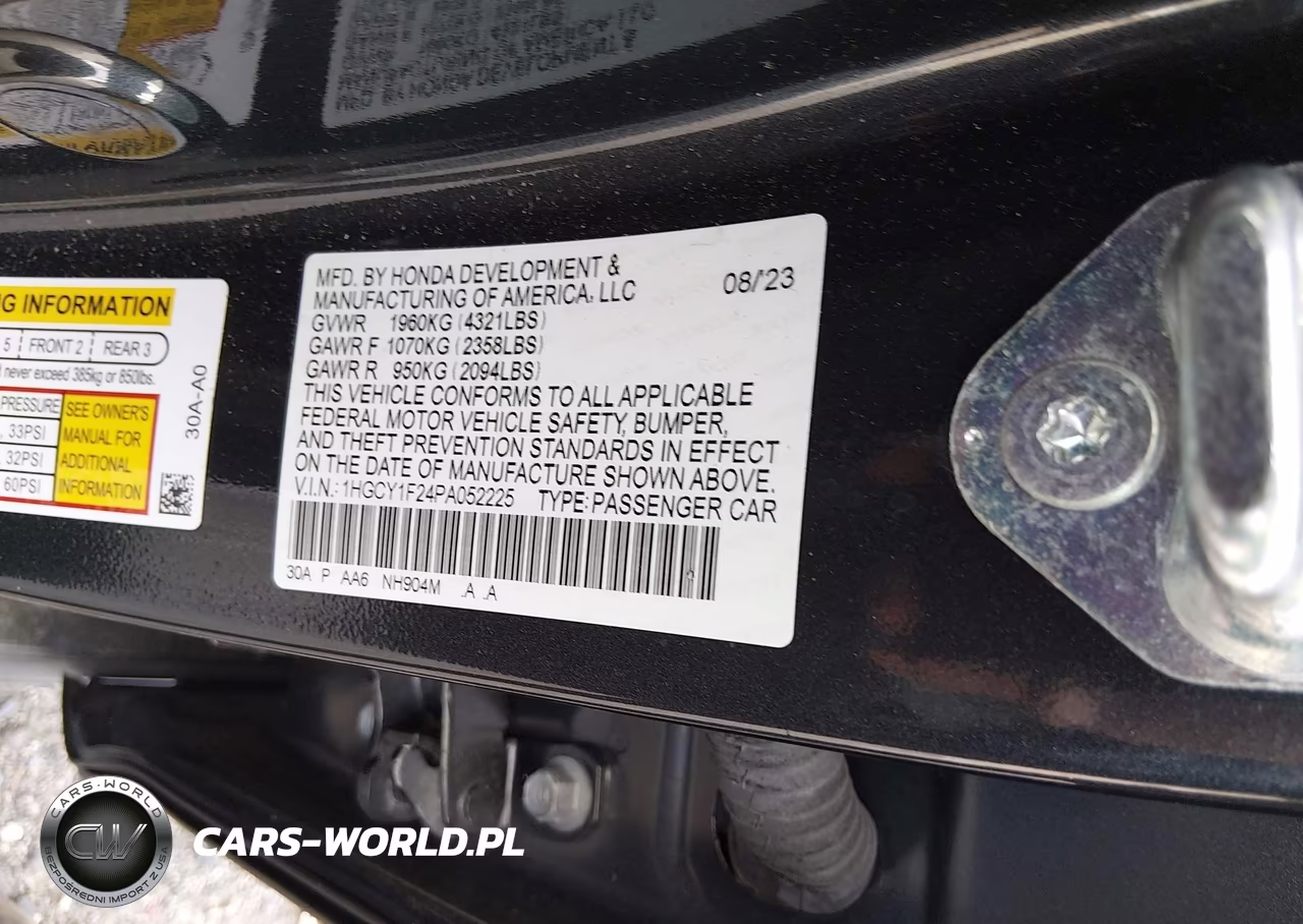 2023 Honda Accord Lx VIN:1HGCY1F24PA052225 - 9