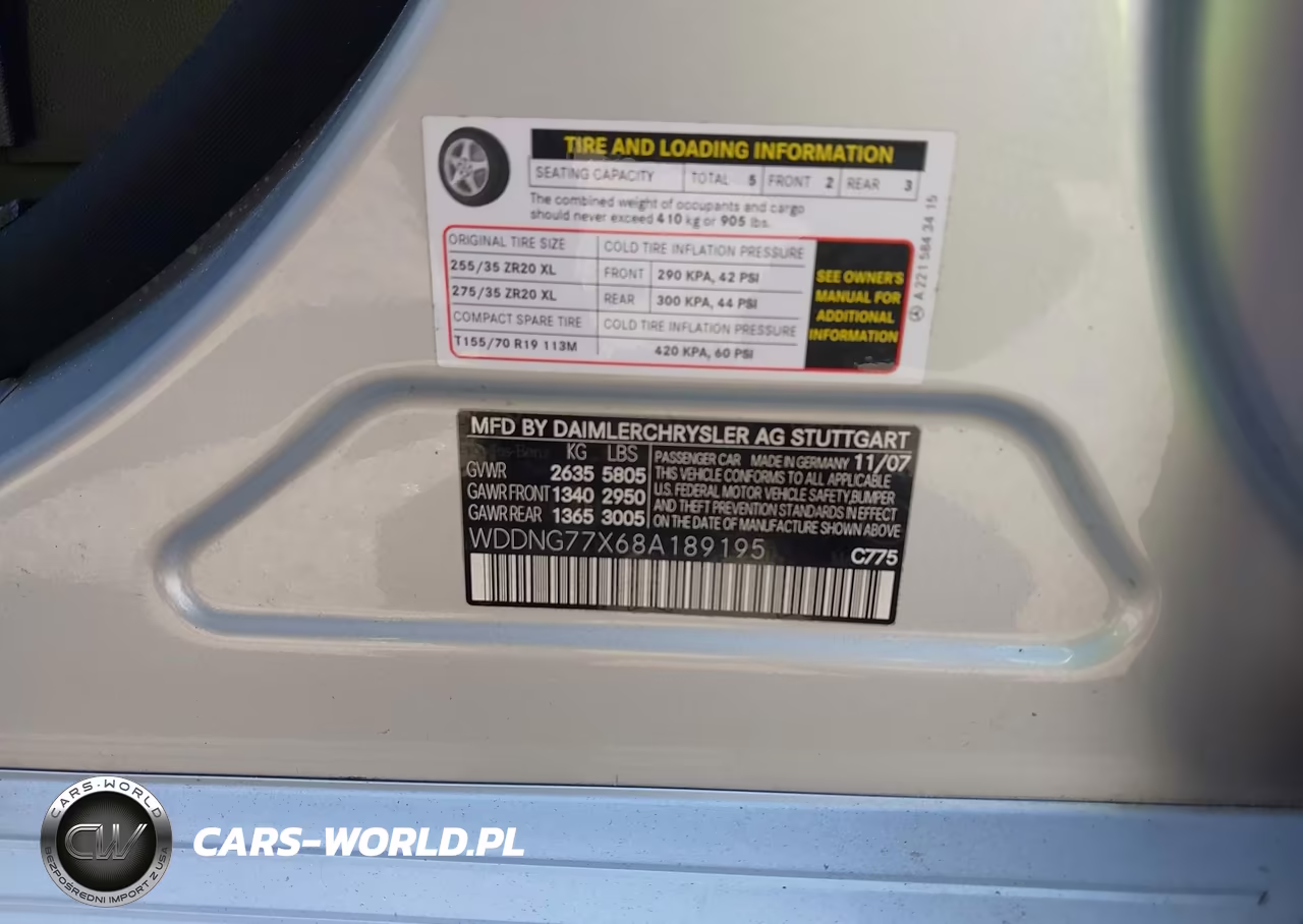 2008 Mercedes-Benz S 63 Amg VIN:WDDNG77X68A189195 - 9