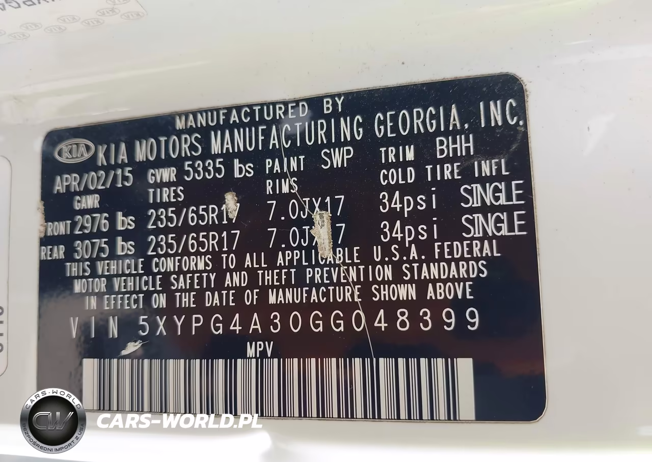 2016 Kia Sorento 2.4L Lx VIN:5XYPG4A30GG048399 - 9