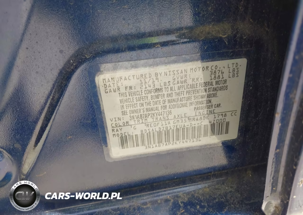 2019 Nissan Sentra Sv VIN:3N1AB7AP2KY447136 - 9