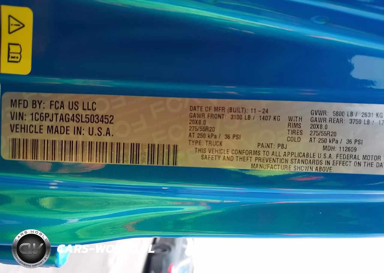 2025 Jeep Gladiator Nighthawk VIN:1C6PJTAG4SL503452 - 9