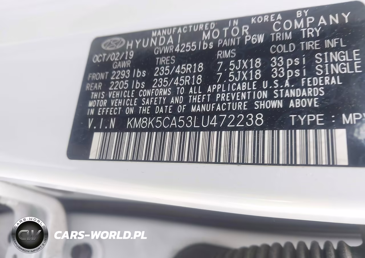 2020 Hyundai Kona Ultimate VIN:KM8K5CA53LU472238 - 9