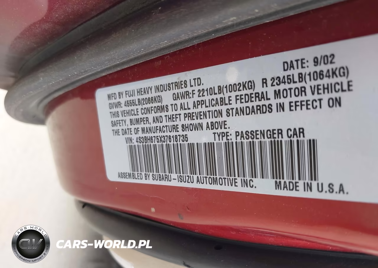 2003 Subaru Outback VIN:4S3BH675X37618735 - 9