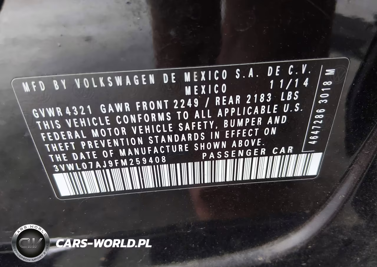 2015 Volkswagen Jetta 1.8T Sel VIN:3VWL07AJ9FM259408 - 9