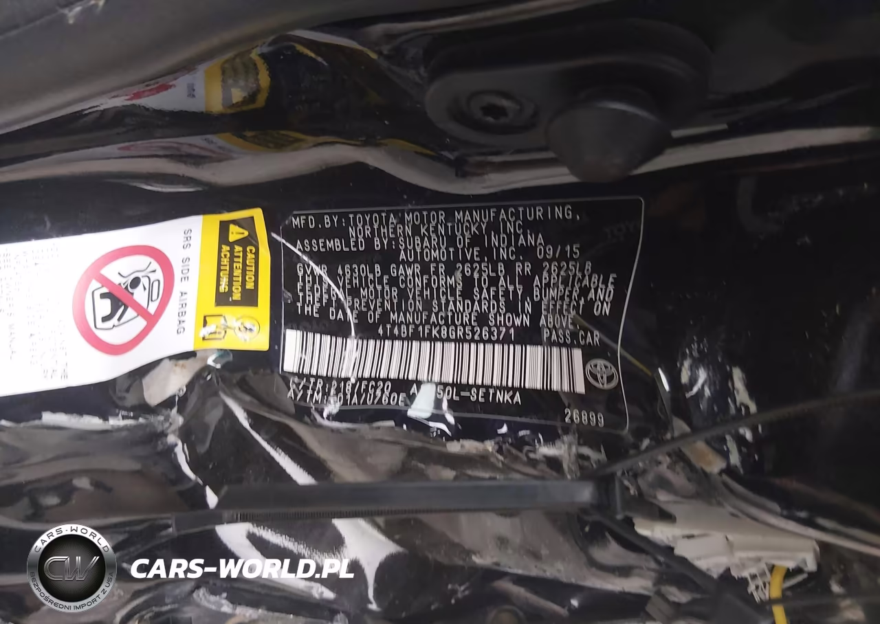 2016 Toyota Camry Le VIN:4T4BF1FK8GR526371 - 9