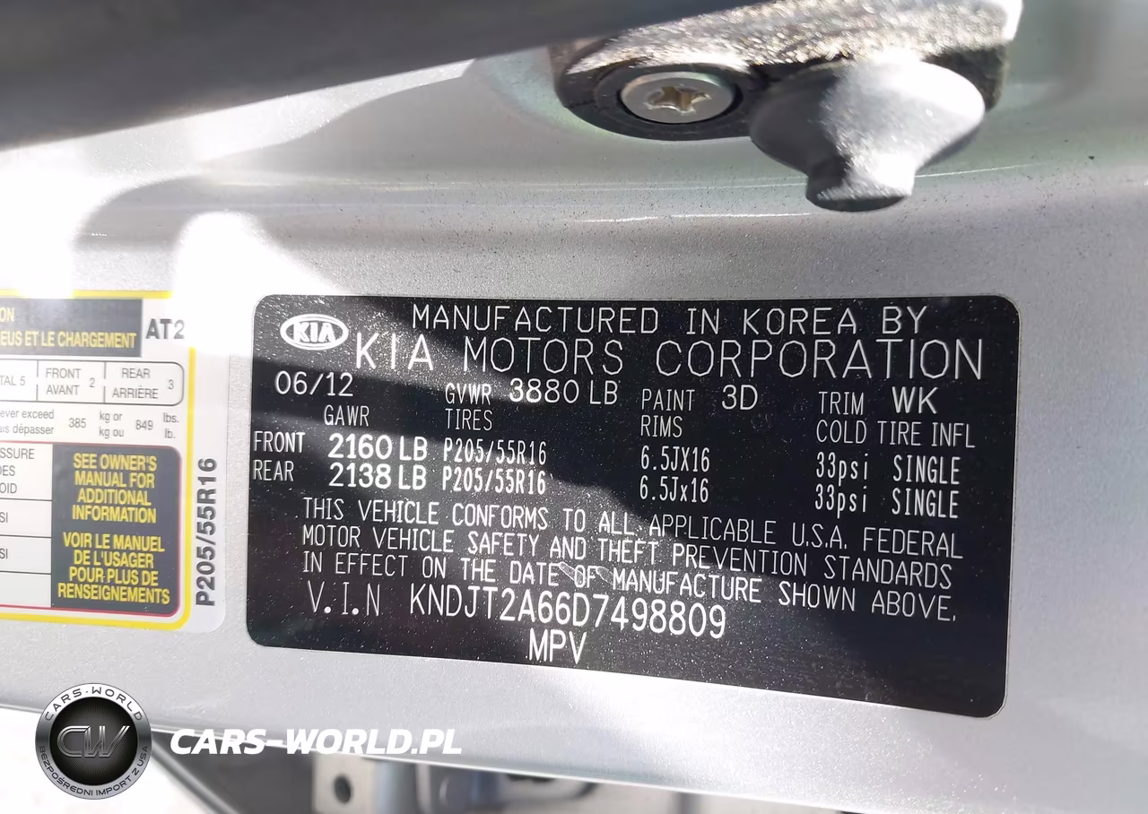 2013 Kia Soul + VIN:KNDJT2A66D7498809 - 9