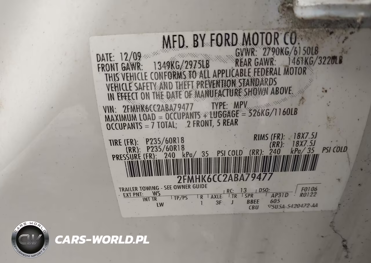2010 Ford Flex Sel VIN:2FMHK6CC2ABA79477 - 9
