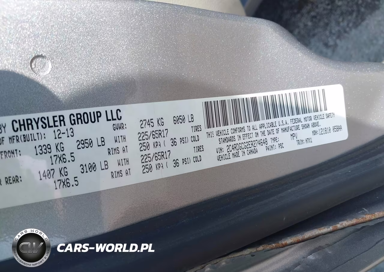 2014 Dodge Grand Caravan Sxt VIN:2C4RDGCG2ER274648 - 9