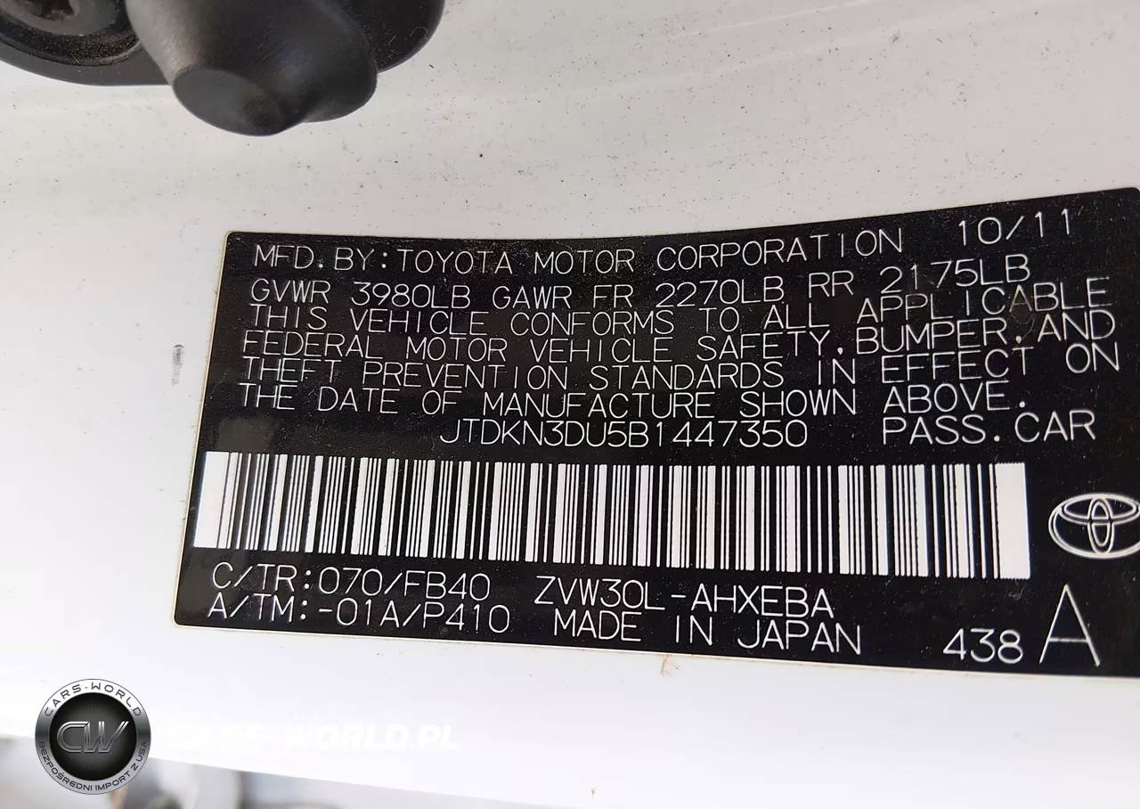 2011 Toyota Prius Two VIN:JTDKN3DU5B1447350 - 9
