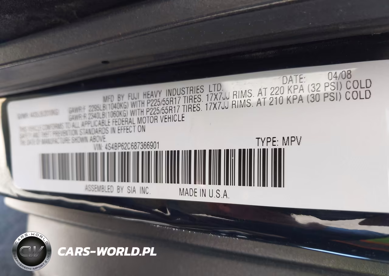 2008 Subaru Outback 2.5I Limited-2.5I Limited L.l. Bean Edition VIN:4S4BP62C687366901 - 9
