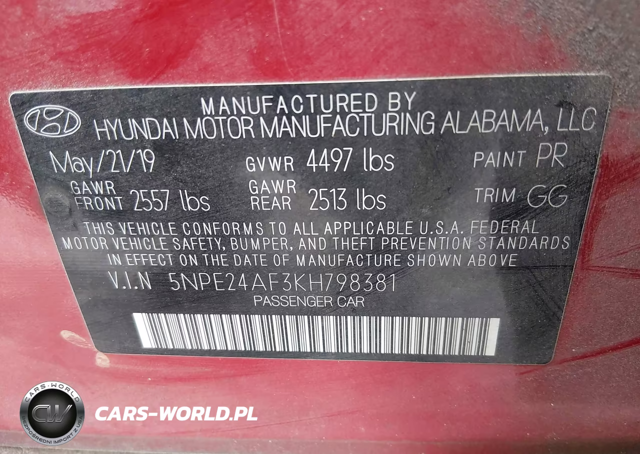 2019 Hyundai Sonata Se VIN:5NPE24AF3KH798381 - 9