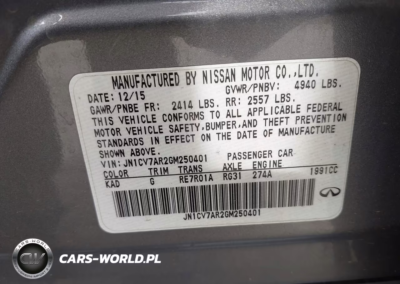 2016 Infiniti Q50 2.0T Premium VIN:JN1CV7AR2GM250401 - 9
