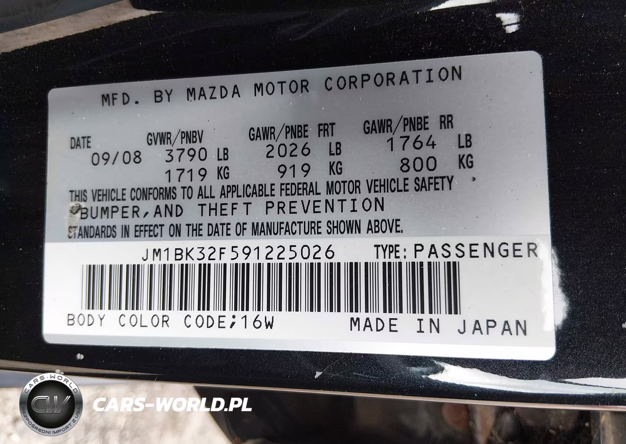 2009 Mazda Mazda3 I VIN:JM1BK32F591225026 - 9