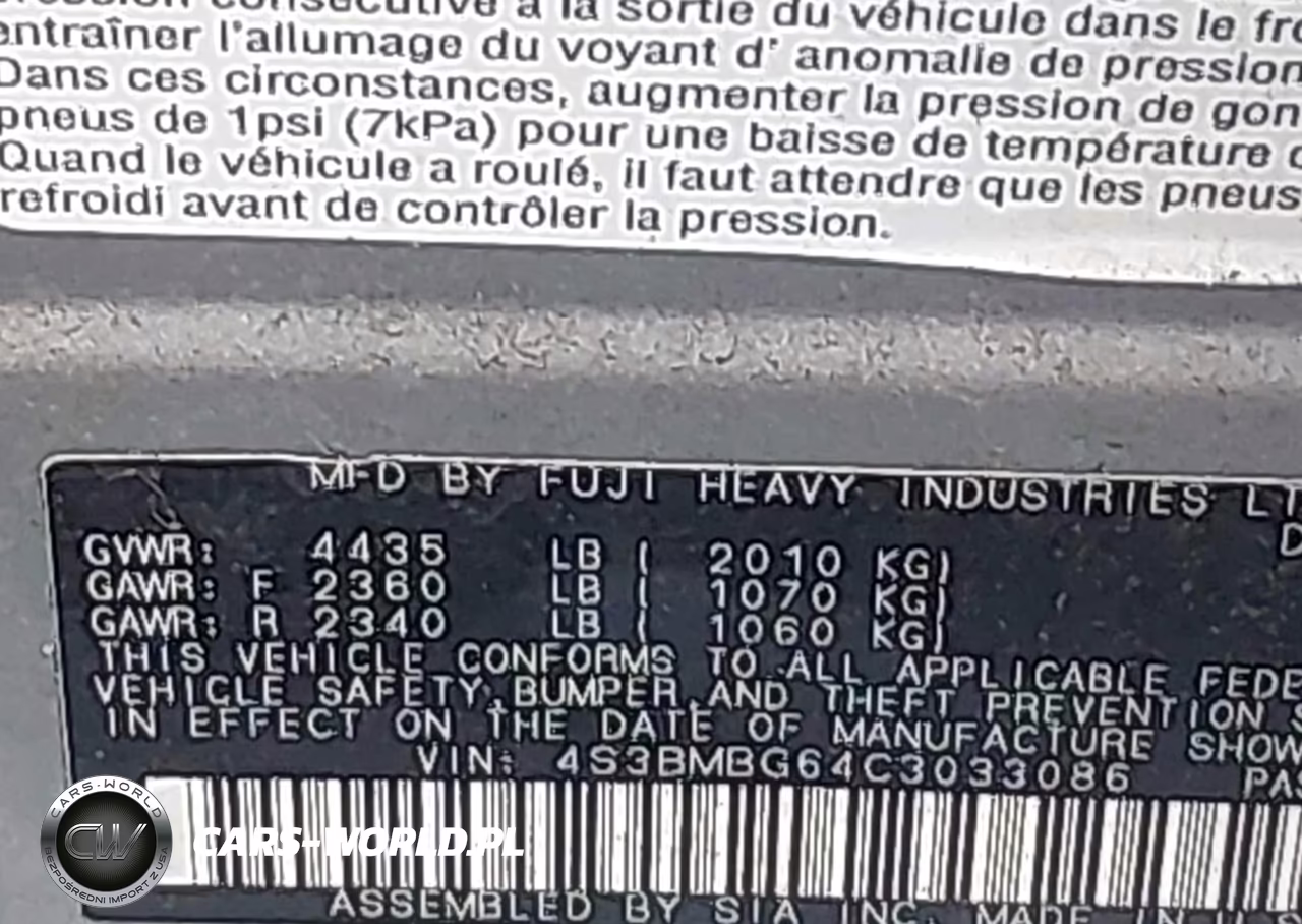 2012 Subaru Legacy 2.5I Premium VIN:4S3BMBG64C3033086 - 9