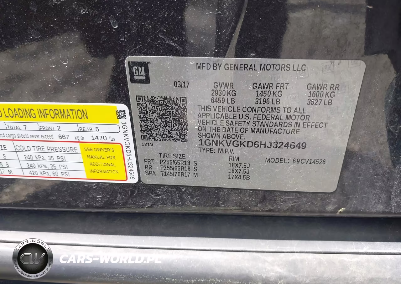 2017 Chevrolet Traverse 1Lt VIN:1GNKVGKD6HJ324649 - 9