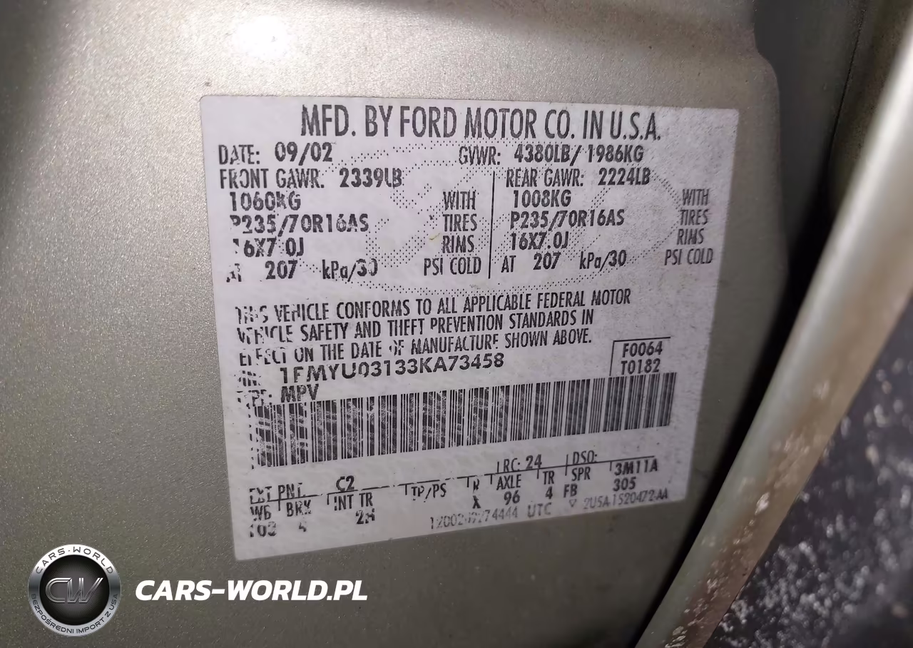 2003 Ford Escape Xlt VIN:1FMYU03133KA73458 - 9