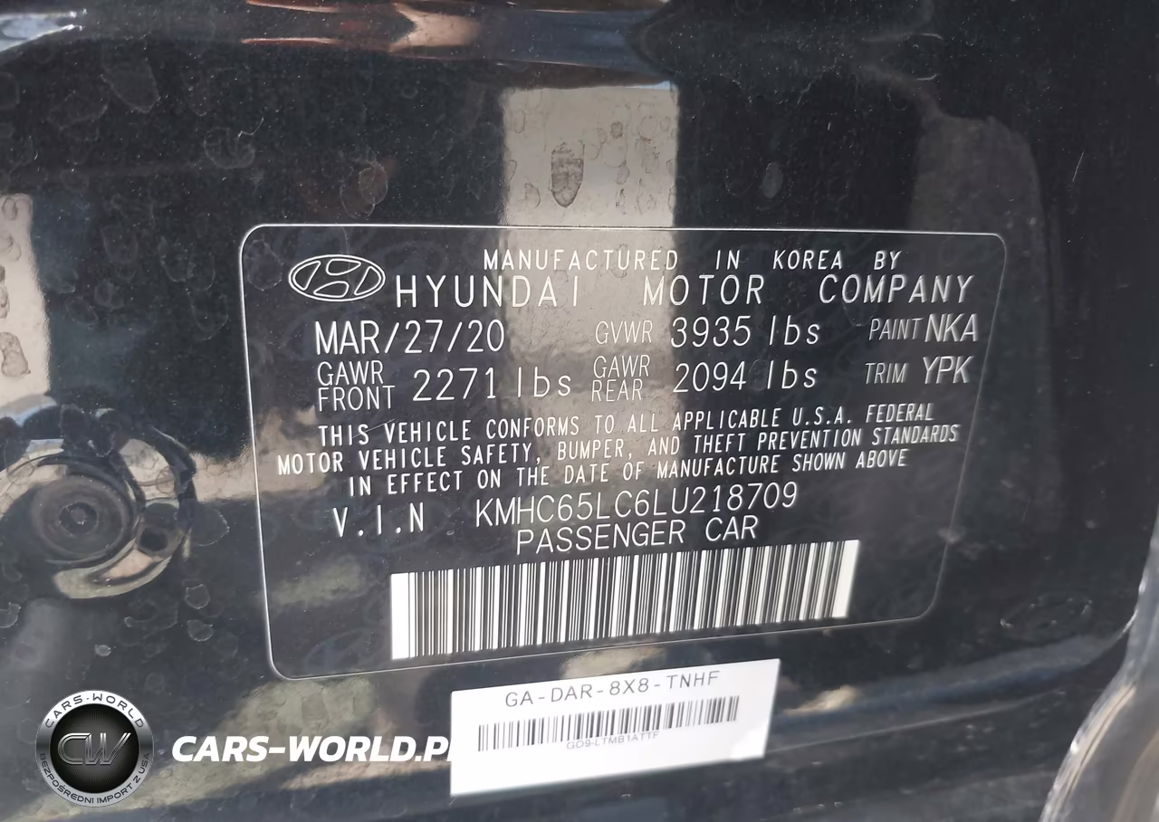 2020 Hyundai Ioniq Hybrid Blue VIN:KMHC65LC6LU218709 - 9