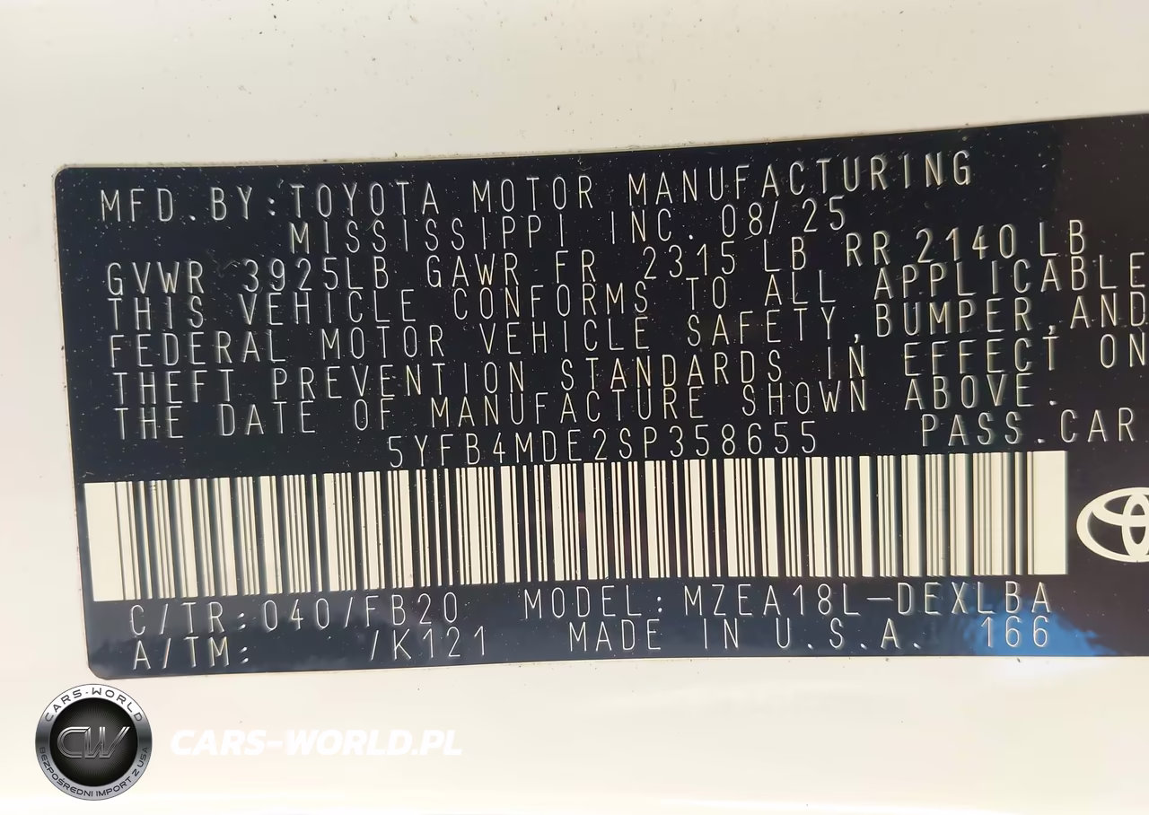 2025 Toyota Corolla Le VIN:5YFB4MDE2SP358655 - 9
