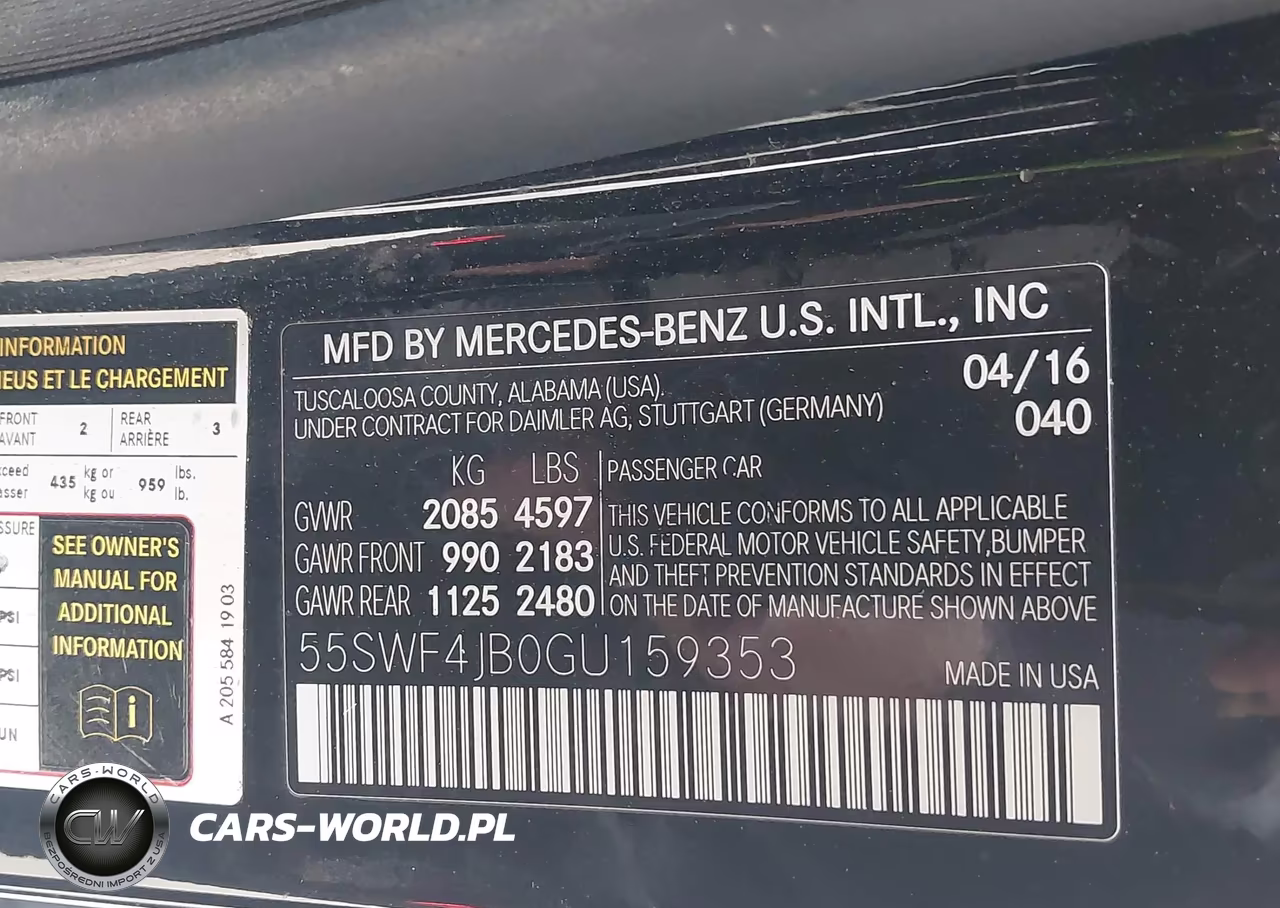 2016 Mercedes-Benz C 300 Sport VIN:55SWF4JB0GU159353 - 9
