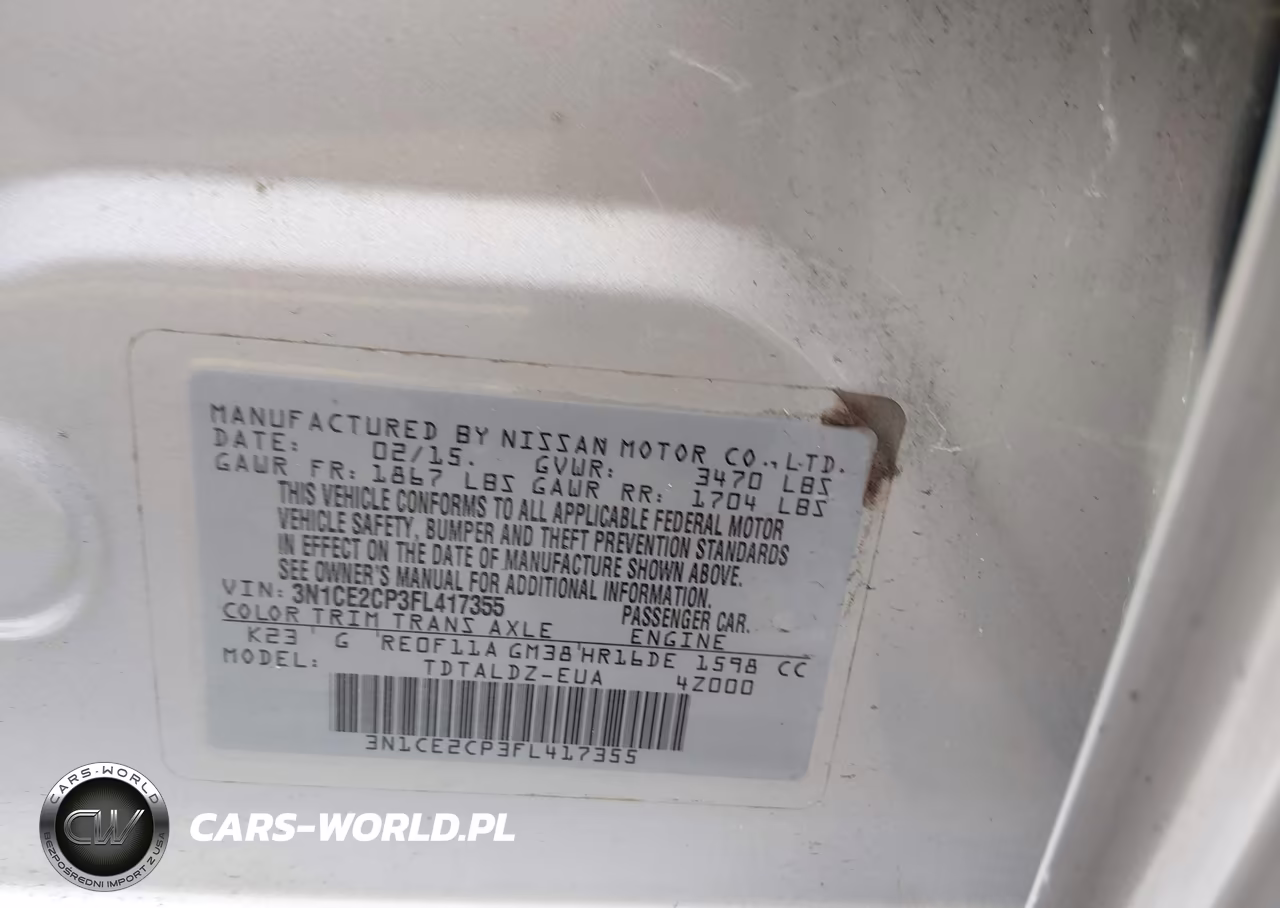 2015 Nissan Versa Note S (Sr)-S Plus-Sl-Sr-Sv VIN:3N1CE2CP3FL417355 - 9