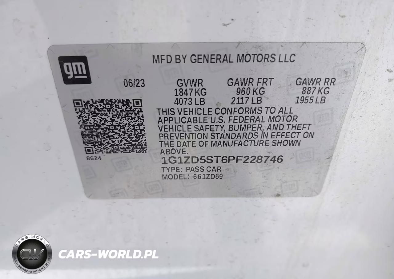 2023 Chevrolet Malibu Fwd 1Lt VIN:1G1ZD5ST6PF228746 - 9