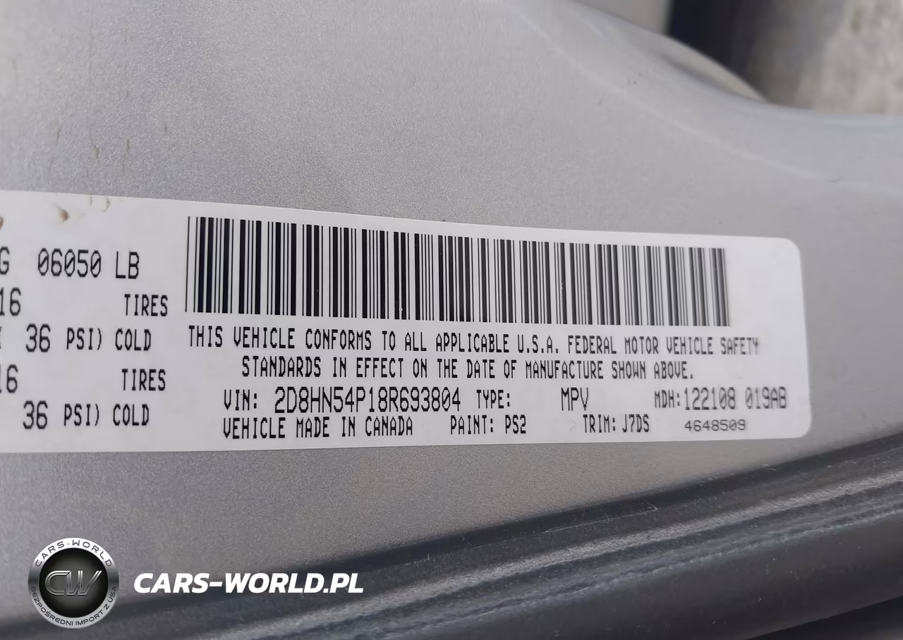 2008 Dodge Grand Caravan Sxt VIN:2D8HN54P18R693804 - 9