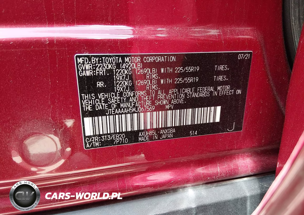 2021 Toyota Venza Xle VIN:JTEAAAAH5MJ067569 - 9