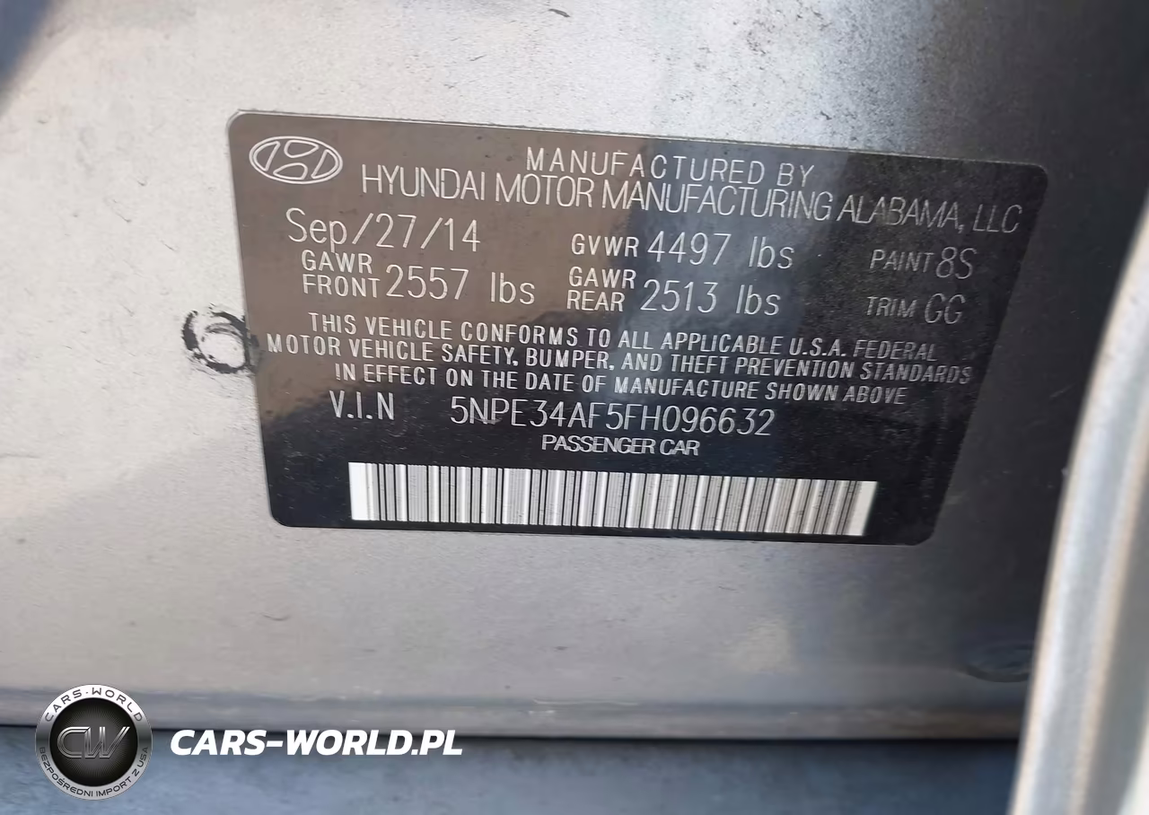 2015 Hyundai Sonata Limited VIN:5NPE34AF5FH096632 - 9