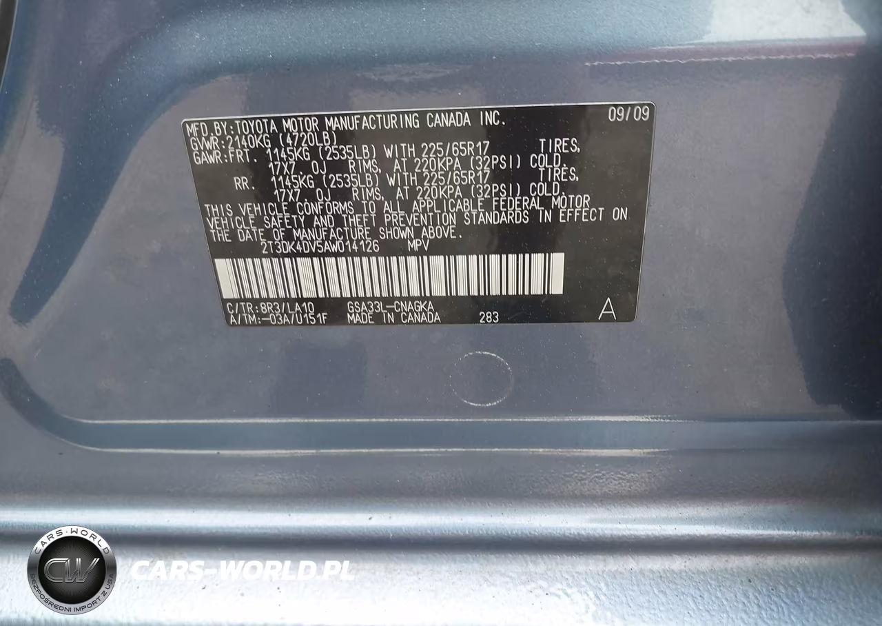 2010 Toyota Rav4 Limited V6 VIN:2T3DK4DV5AW014126 - 9