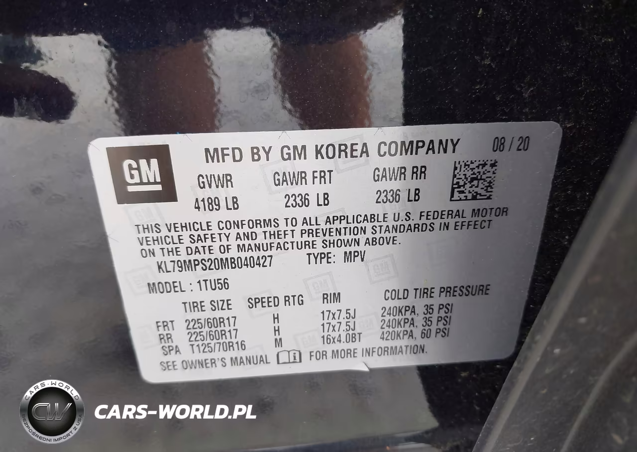 2021 Chevrolet Trailblazer Fwd Lt VIN:KL79MPS20MB040427 - 9