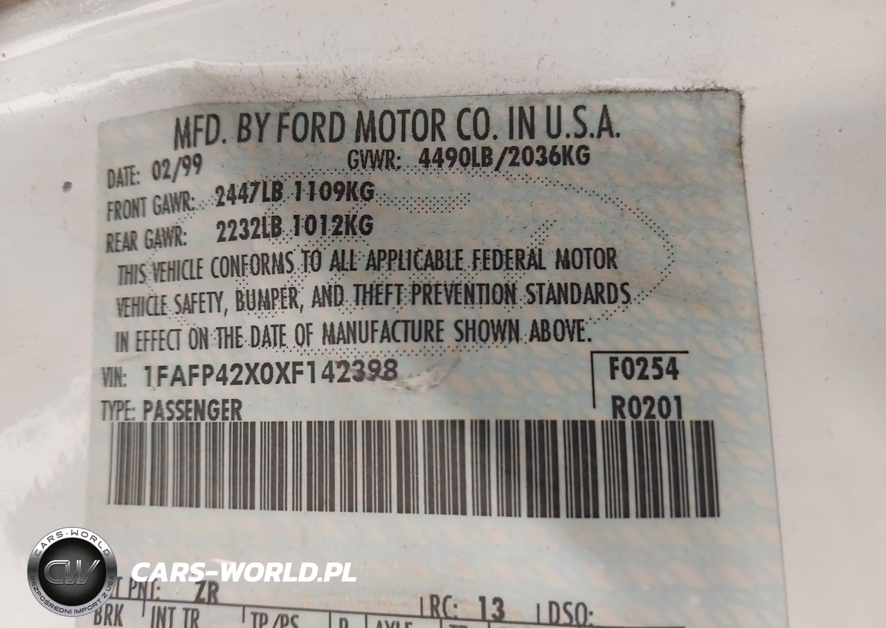 1999 Ford Mustang Gt VIN:1FAFP42X0XF142398 - 9