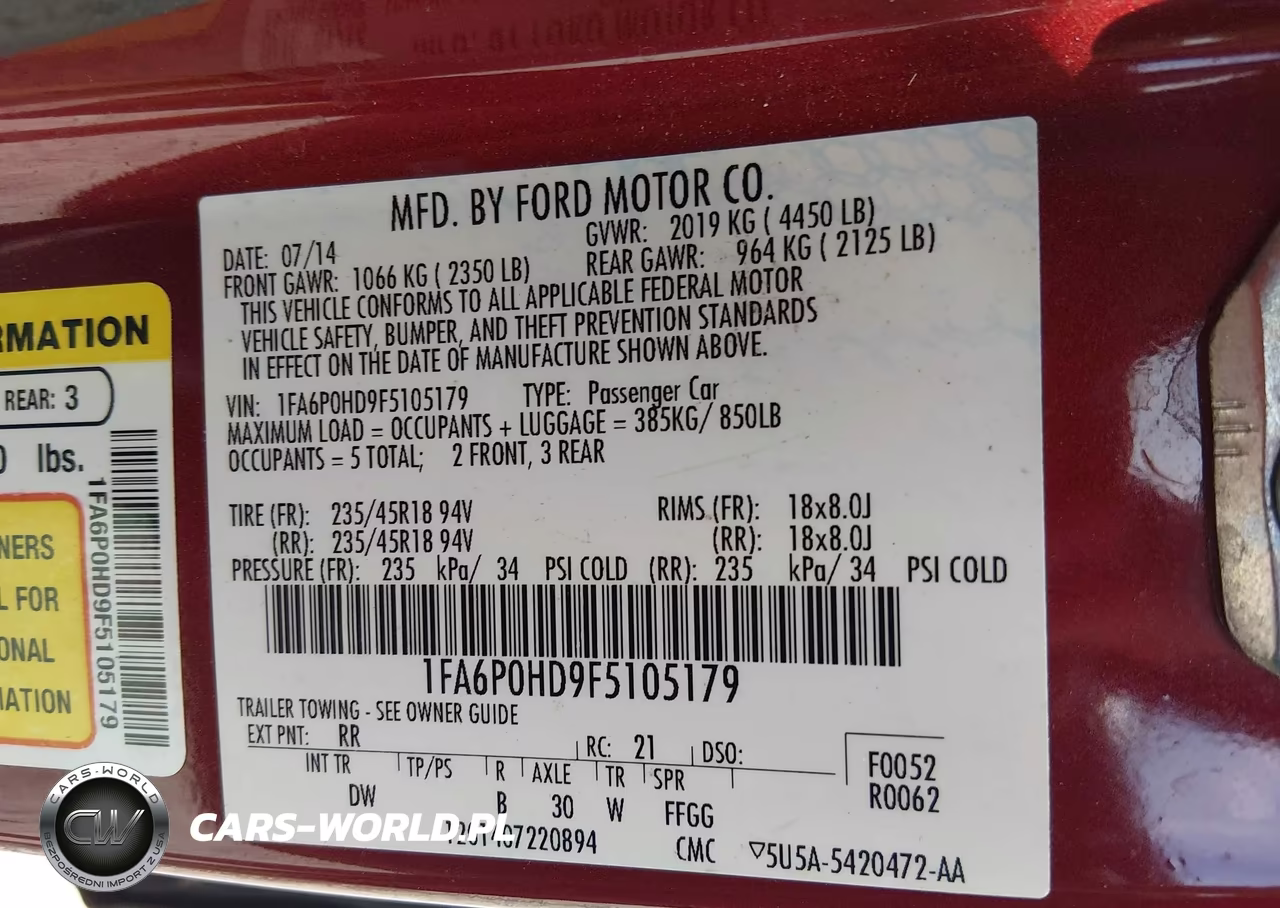 2015 Ford Fusion Se VIN:1FA6P0HD9F5105179 - 9