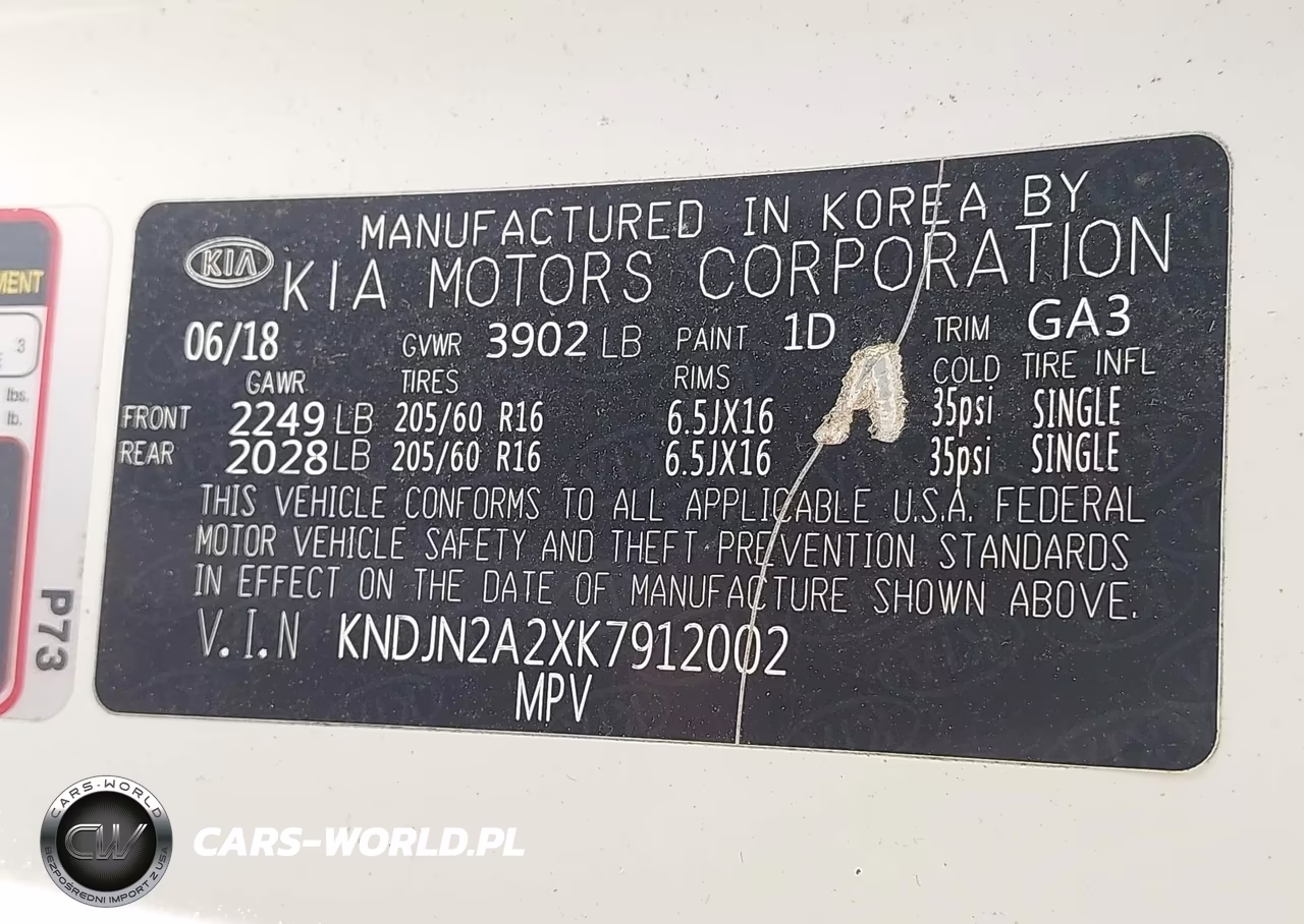 2019 Kia Soul VIN:KNDJN2A2XK7912002 - 9